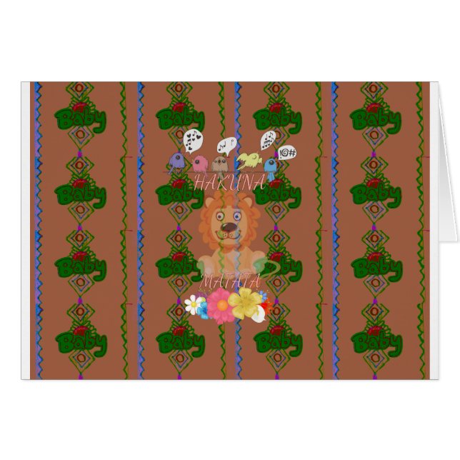 Rey Leoncito Divertido: Diseño Hakuna Matata (Anverso (Horizontal))