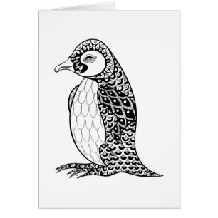 Rey pingüino artístico Zendoodle