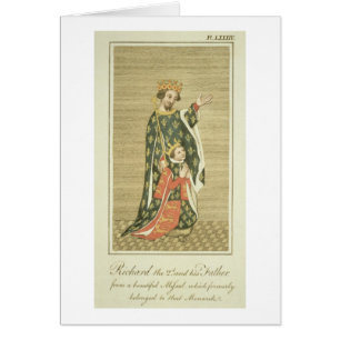 Rey Richard II (1367-1400) con su padre Edward