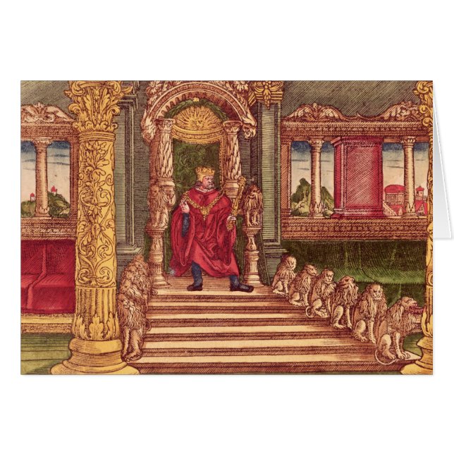 Rey Solomon en su trono, 1ra edición (Anverso (Horizontal))