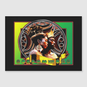 Rey y Reina Africano • Tarjeta Magnética