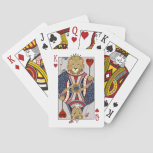 Rey y Reina de los Corazones Leones Cartas Jugador