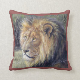 Rey y reina del león 16" x 16" Cojín decorativo