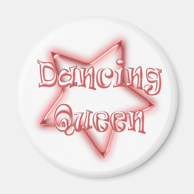 Reyes Chicas bailarines imán de frigorífico rosa (Frente)