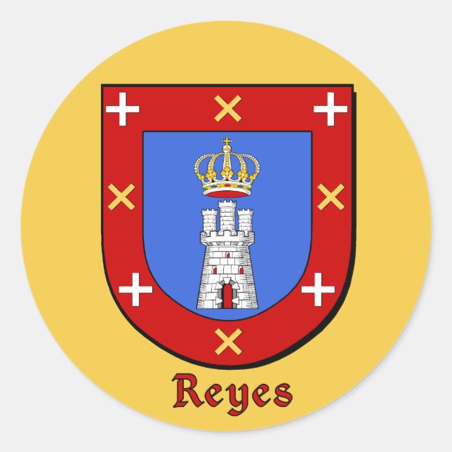 Reyes Family Shield Pegatinas (Anverso)