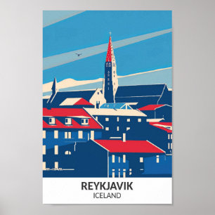 Reykjavik Islandia Arte Retro Viajes 