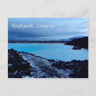 Reykjavik Islandia Laguna Azul Tarjeta Postal