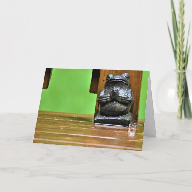 Rezando por la lluvia, tarjeta (Anverso)