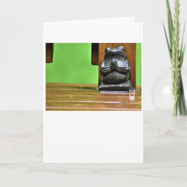 Rezando por la lluvia, tarjeta (Anverso)