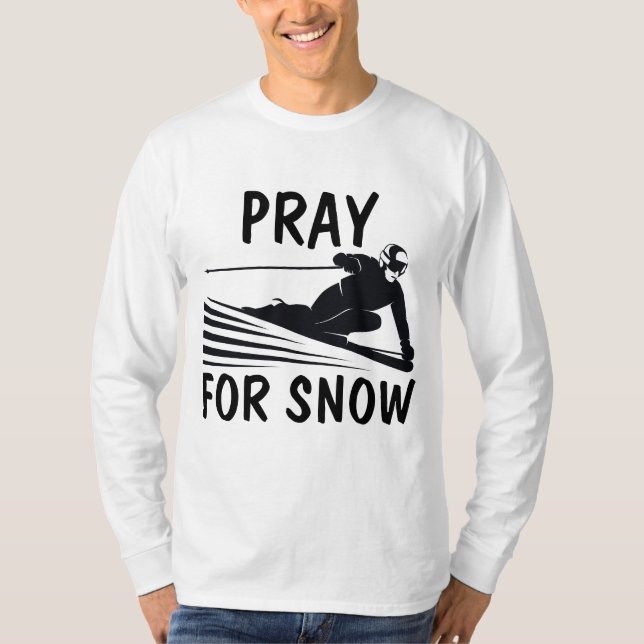 REZAR POR LA NIEVE Camisetas SKI (Anverso)