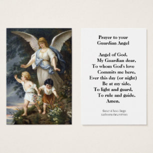 Rezo a su tarjeta santa del ángel de guarda