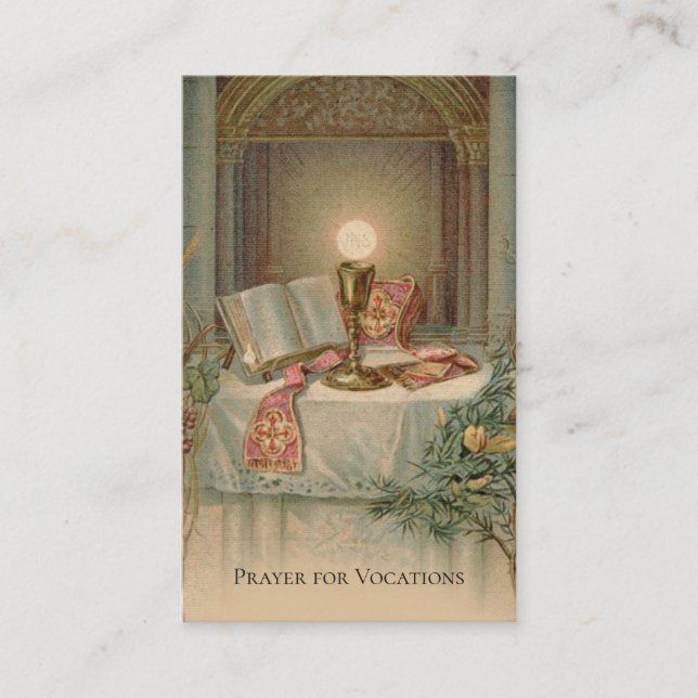 Rezo católico religioso para la tarjeta santa de (Anverso)