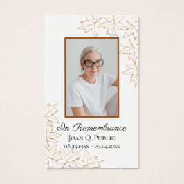 Rezo conmemorativo de Fall Maple Leaves Funeral Se