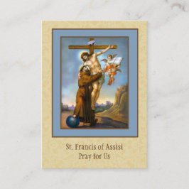 Rezo de St Francis de las tarjetas santas de