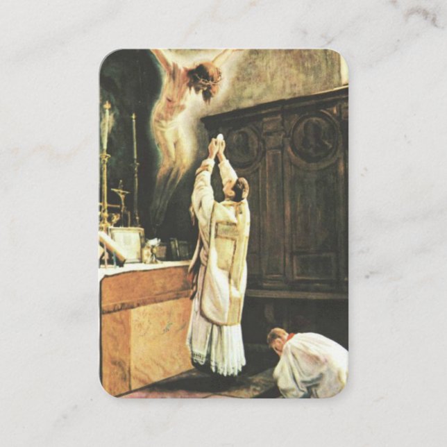 Rezo para los sacerdotes por la tarjeta santa del (Anverso)
