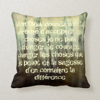 Rezo sucio de la serenidad en almohada francesa