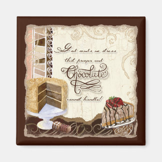 Rezo y imán de chocolate