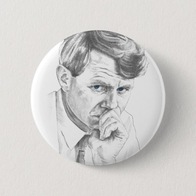 RFK: Botón Pin Robert Kennedy (Anverso)