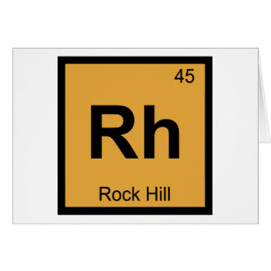 Rh - Rock Hill Carolina del Sur Símbolo de Química