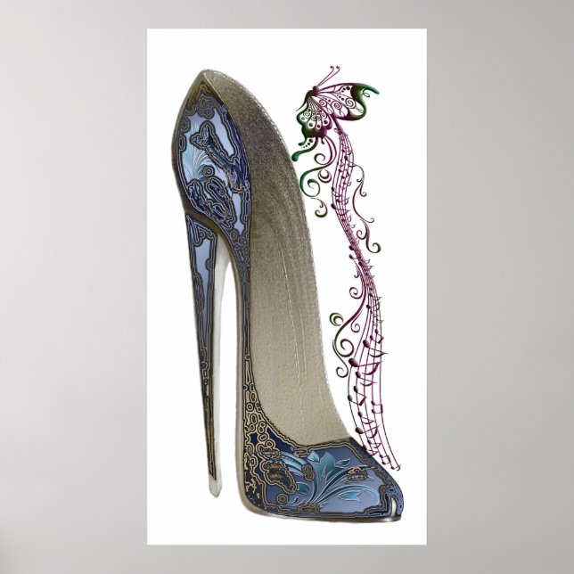 Rhapsody en azul Stiletto Shoe Poster de arte musi (Frente)