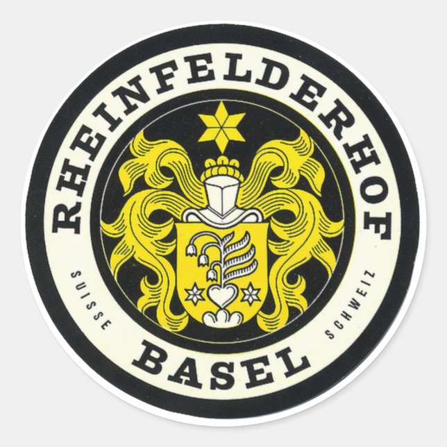 Rheinfelderhof Basel Pegatina de viajes de Suiza (Anverso)