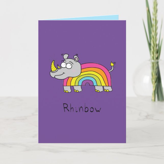 Rhinbow Rhino Tarjeta de bienvenida Rainbow Purple (Anverso)