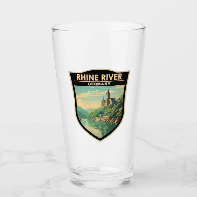 Rhine River Alemania Sección Viajes Art Vintage (Anverso)