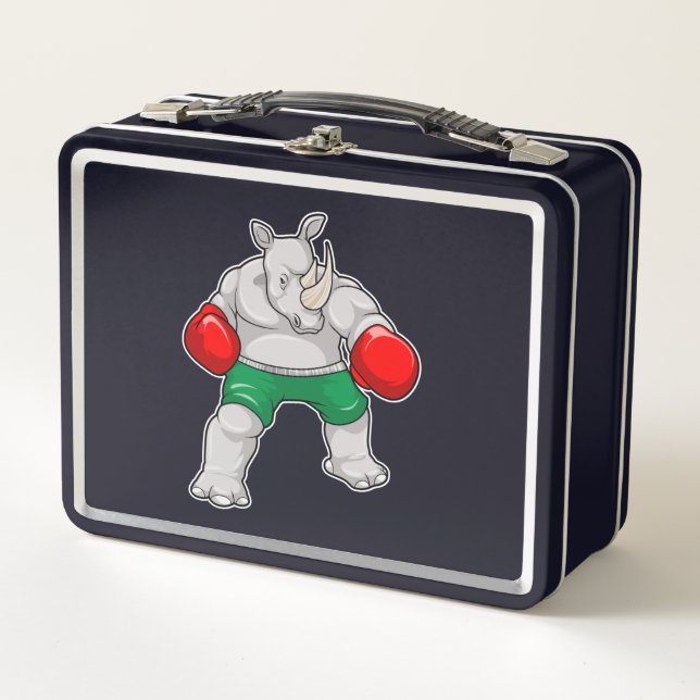 Rhino at Boxing with Boxing gloves (Anverso)