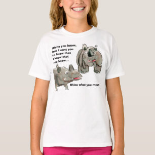 Rhino que conoces ropa de camiseta Personalizado