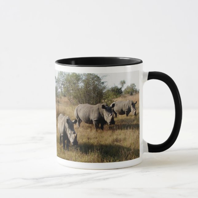 Rhinos blancos en la taza de Sabi Sabi (Suráfrica) (Derecha)