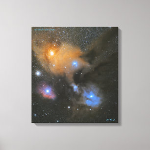 Rho Ophiuchi complejo de nube Impresión de lienzo