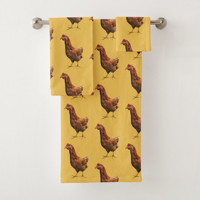 Rhode Island Red Hen Pollo Yellow Towset (In situ)