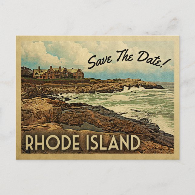 Rhode Island Salva Las Postales Vintage De Fecha (Anverso)