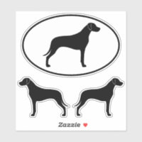 Rhodesia Ridgeback Perro Silhouettes Pegatinas Vin