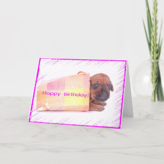 Rhodesian Ridgeback FELIZ Tarjeta de felicitación