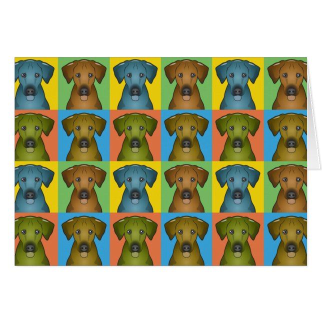 Rhodesian Ridgeback Personalizado Pop-Art (Anverso (Horizontal))