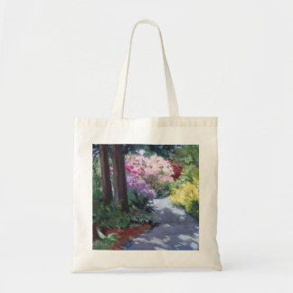 Rhodies en la bolsa de asas de la trayectoria