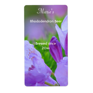 Rhododendron después de las etiquetas de la cervez