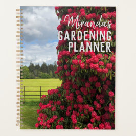 Rhododendron en flor. Cuaderno de jardinería