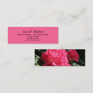 Rhododendron rosa 2 Mini tarjetas de visita