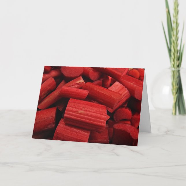 Rhubarb Resumen Tarjeta de Nota en Blanco (Anverso)
