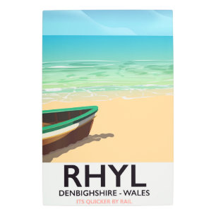 Rhyl Denbighshire Gales poster de Ferrocarriles Vi