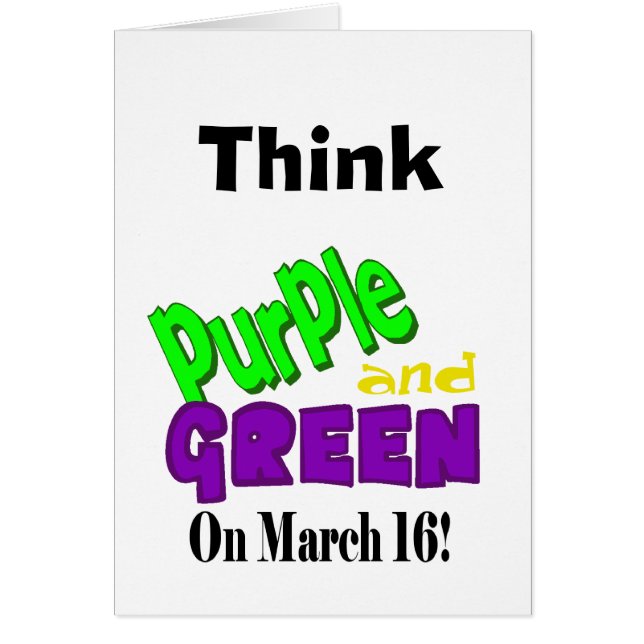 Rhyme del día de San Urho o Tarjeta divertida de l (Frente)