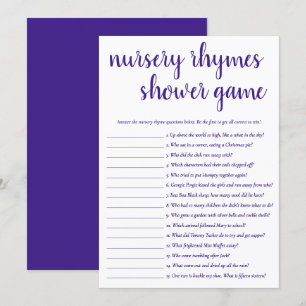 Rhymes de guardería simples Tarjeta de juego púr
