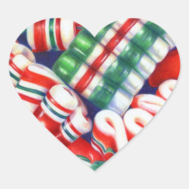 RIBBON CANDY Heart Pegatinas (Anverso)