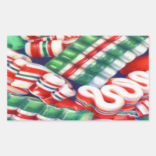 RIBBON CANDY Rectangle Pegatinas