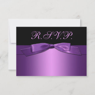 RIBBON IMPRESO Púrpura, tarjeta de respuesta negra