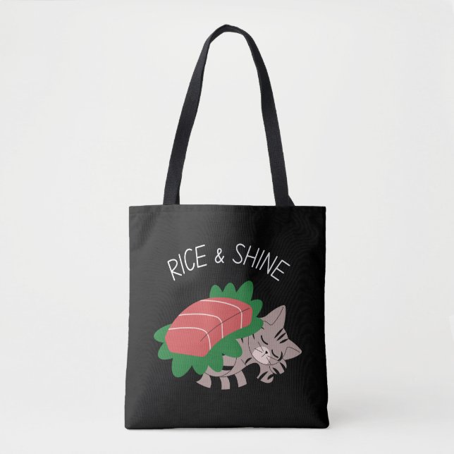 Rice & Shine Cute Kitty con bolsa de tocador Kawai (Anverso)
