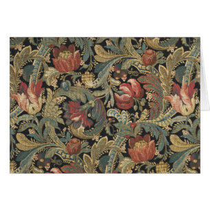 Rich Floral Tapestry Brocade Antiguo Clásico