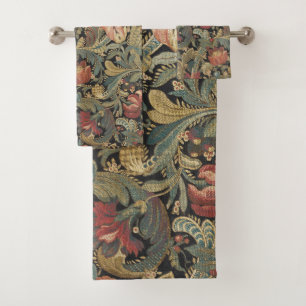 Rich Floral Tapestry Brocade Antiguo Clásico